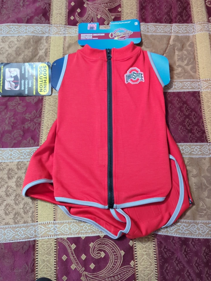 Ohio State Anxiety Shirt Calming Soothing Solution Vest for Dogs Large. - Image 3 of 4
