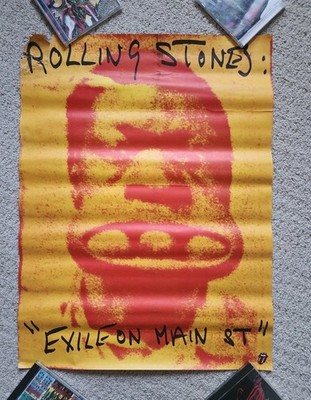 Rolling Stones 1972 Exile On Main St Promo poster Original Street