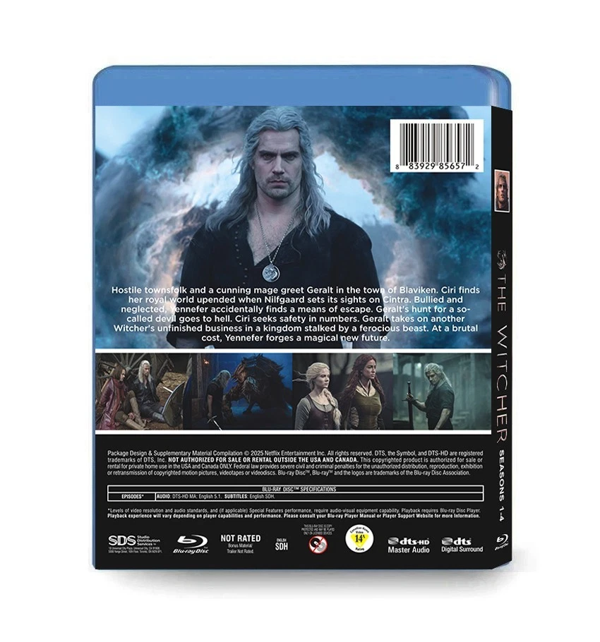 The Witcher Season 1-4 (2025)5BD All Region New Box Set - Image 2 of 2