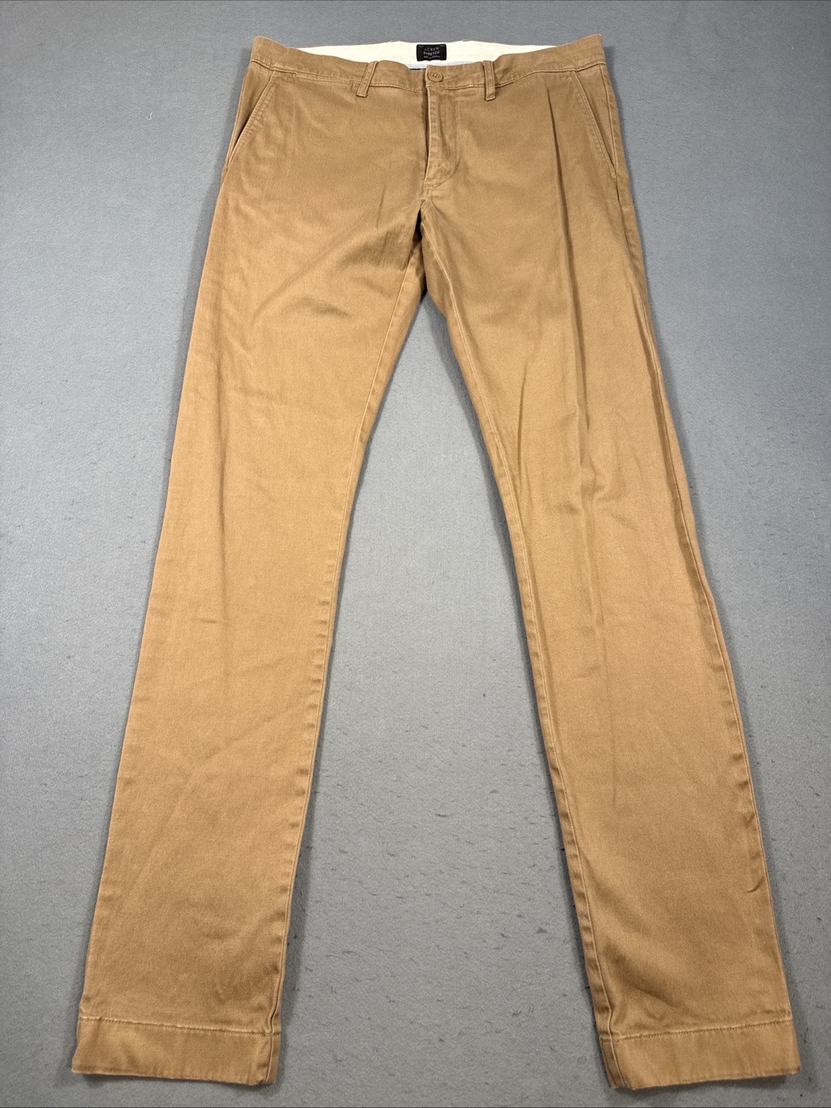 J.Crew 484 Pants Mens 31x34 Khaki Beige Slim Stretch Chino Preppy Casual Travel