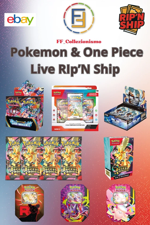 [ LIVE ] [ RIP'N SHIP ] Aste Pacchetti Pokemon Ascesa Eroica da 1€