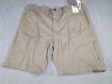 Wrangler Mens Sz 40 Seneca Classic Flex Waist Shorts Relaxed Fit Beige 9" Inseam