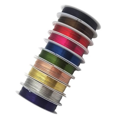 10 Packs Copper Wire 22 Gauge Mixed Colors Craft Jewelry Beading Wire for Beg...