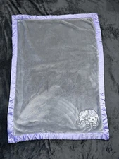 Wendy Bellissimo I Love You Elephant Baby Blanket Gray And Purple Lovey