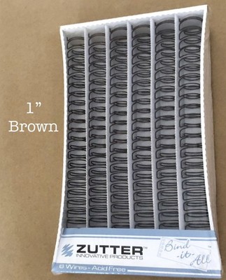 Zutter Bind It All Wires, 1'' Brown, Unopened Box of 6