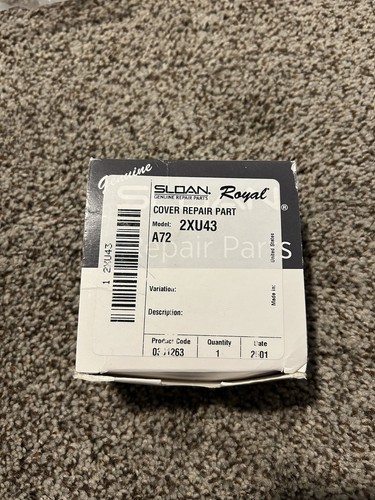 New Sloan 2XU43 Cover Repair Kit A72 A-72