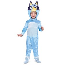 Kids Bluey Costume - Official Character Jumpsuit  Headpiece Outfit for Toddlers