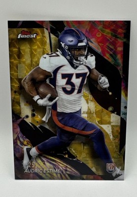 2024 Topps Finest - Uncommon AUDRIC ESTIME Gold Geometric Refractor /25 BRONCOS
