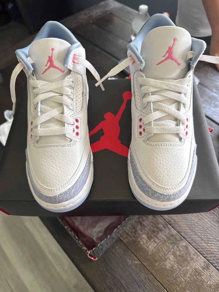 Air Jordan 3 ретро GS кобальтовое блаженство белый HQ0784-101 - Изображение 4 из 4