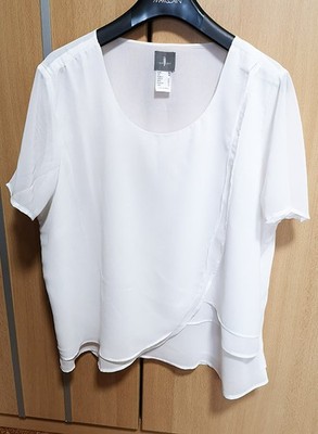 Kurzarm-Bluse Fair Lady Gr. 42 Weiß, NEU!