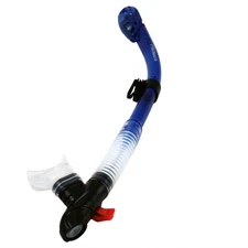 Promate SK890 Scuba Diving Ultra Dry Purge Snorkel with Signal Whistle BLUE
