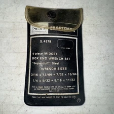 Sears Craftsman 4 Piece Midget Box End Wrench Set 9-4379 V Series USA Mini