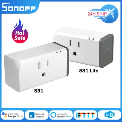 SONOFF S31/S31 Lite WiFi Smart Plug US Smart Socket With Timing Function ewelink