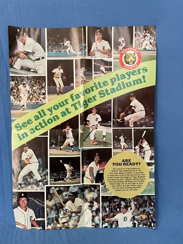 1981 DETROIT TIGERS Ticket Order Form Poster MLB Sparky Whitaker Trammell Gibson - Picture 4 of 5