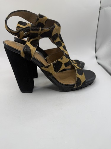 Wittner Women's Shoes Size 7 Bertie Koto Animal Print Heel Leather Upper Giraffe - Picture 2 of 10