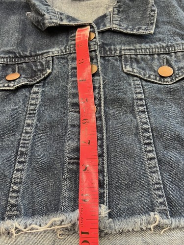 TOP MODERN DECOR WOMEN Girl Denim Jean Jacket Medium - Picture 5 of 8