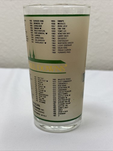 Tazza di vetro vintage Kentucky Derby 1987 da collezione Churchill Downs - Foto 7 di 13