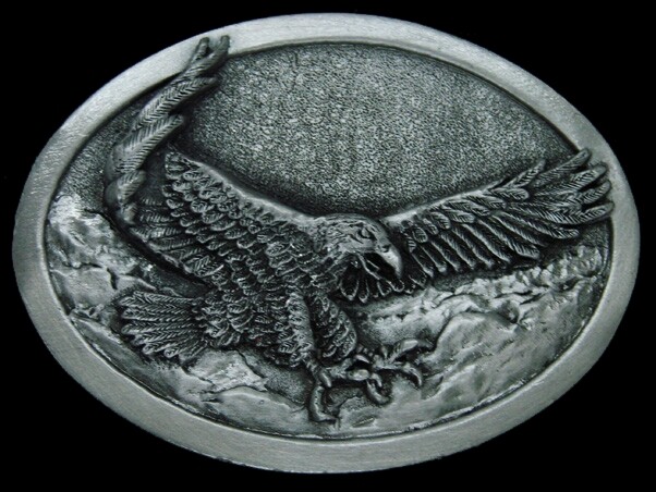 TI13111 *NOS* VINTAGE 1987 **BALD EAGLE** COMMEMORATIVE BELT BUCKLE