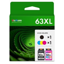 63XL Ink Cartridge Combo Pack Replacement for HP 63 XL 63 Ink With New Chip