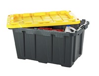 Large Heavy-duty 27-gallon Storage-bin Box Tote Container & Snap-lid (stackable) Large Heavy-duty 27-gallon Storage-bin Box Tote Container & Snap-lid (stackable)