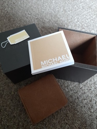 Michael Kors Empty Watch Box Brown Cushion + Booklet - COLLECTION ONLY - Picture 7 of 8