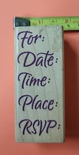 Rubber Stampede RSVP Party Rubber Stamp