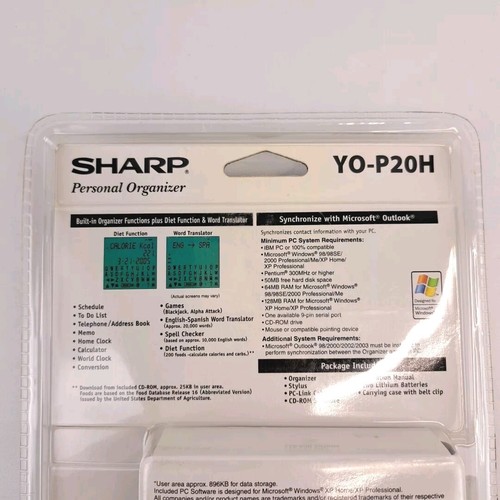 Organisateur de mémoire personnel Sharp neuf 1 Mo - Photo 3 sur 10