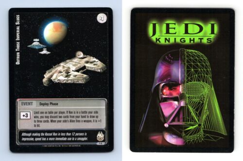 Outrun Those Imperial Slugs #7C Jedi Knights Premiere 2001 Common TCG Card - Afbeelding 1 van 1