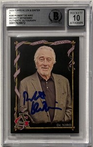 Robert De Niro Signed 2023 Topps Allen & Ginter #280 Beckett Witnessed Auto 10