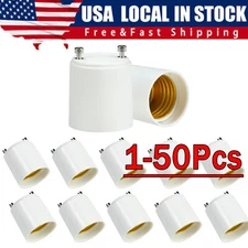 GU24 To E27 /E26 Screw LED Light Lamp Bulb Base Adapter Socket Converter Adaptor