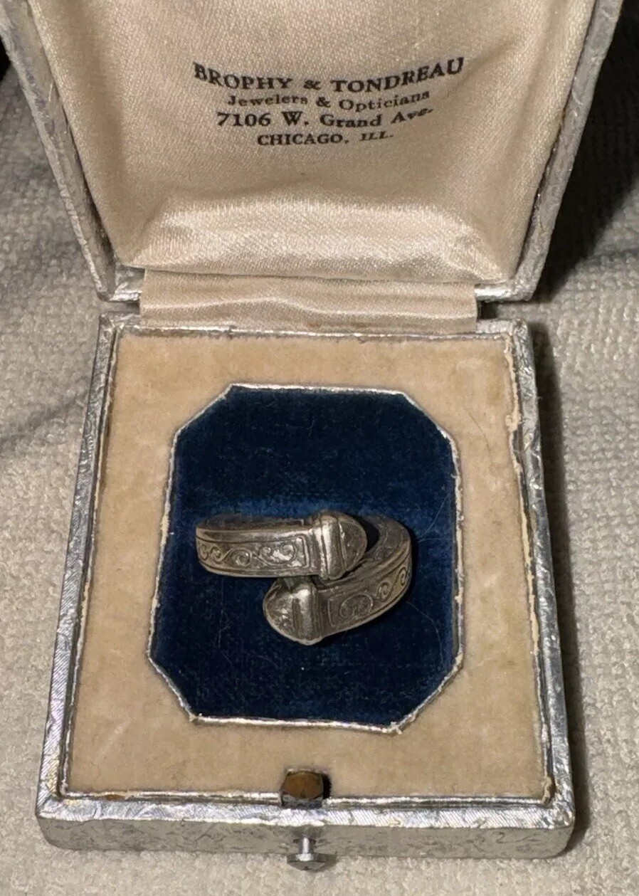 Brighton Solid Sterling Silver Bypass Scroll Ring… - image 1