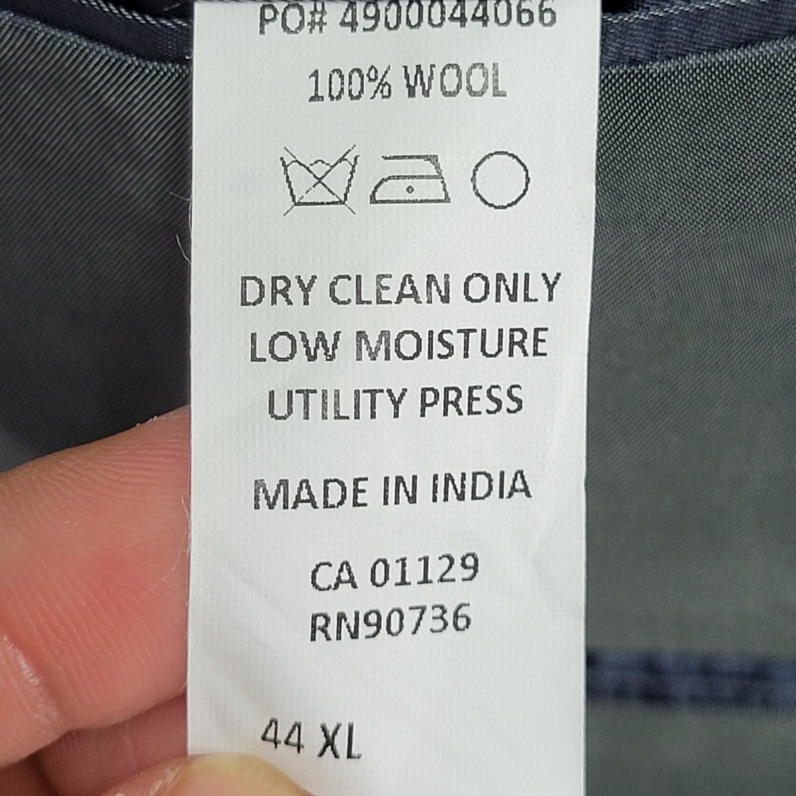 Calvin Klein Men's Sport Coat Blazer Two Button Gray Herringbone Wool Size 44XL thumbnail 15