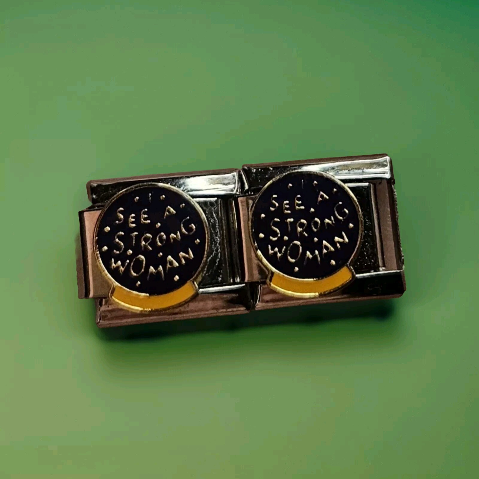 Sturdy 9mm Stainless Steel Italian Charm with Crystal Ball for Powerful Women