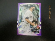 LANCE LYNN 2021 TOPPS CHROME UPDATE PURPLE REFRACTOR BASE CARD #USC57