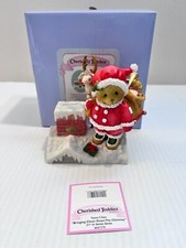Cherished Teddies Bringing Cheer Down the Chimney Santa Bear Enesco in Box 21st
