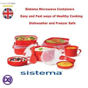 Sistema Klip It Micro-Ondes Plastique Boîte De Nourriture Conteneur Soupe/Porridge Bol Pack de 3