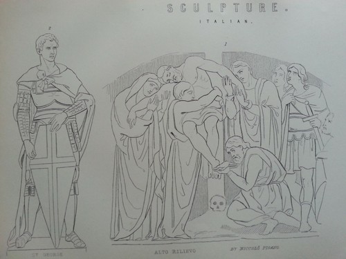 Antique 1870s Engraving – Donatello, Michelangelo, Pisano Sculpture Print - Picture 3 of 4