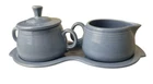 Fiestaware Cream and Sugar Set with Tray Periwinkle Blue Made In USA Retired