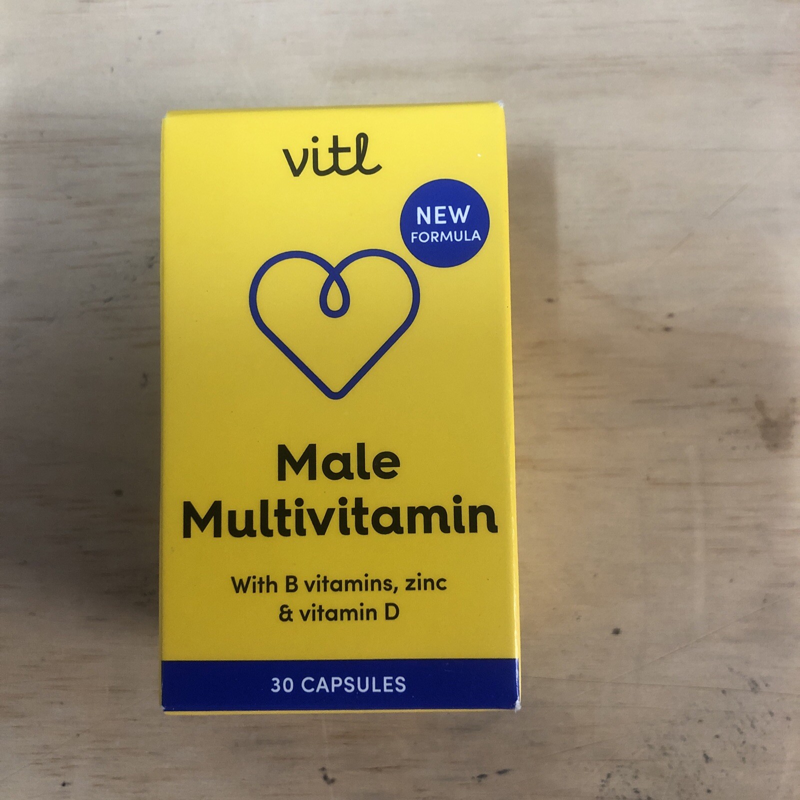 30 VITL MALE MULTIVITAMIN 30 CAPSULES  VITAMIN B ZINC VIT- D 1 Month Supply