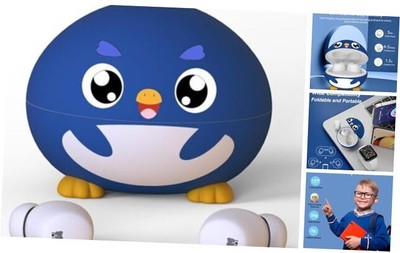 Earbuds for Kids, Penguins Kids Headphonestooth with Mic, 85dB Volume Blue