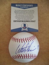 WALT WEISS 89 WS CHAMPS A'S SIGNED AUTOGRAPH M.L. BASEBALL BECKETT E32457