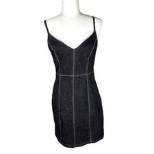 Urban Outfitters Denim Mini Slip Dress Small Spaghetti Strap
