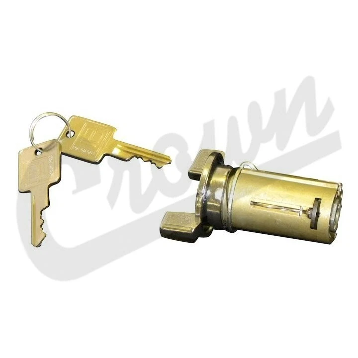 Cilindro de encendido con código Crown para Jeep CJ-5 CJ-7 CJ-8 SJ y serie J 8120081K Foto 2 de 4