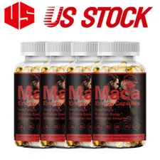 MACA ROOT Capsules 120 Pills Peruvian Maca Extract for Men Organic Vitamins