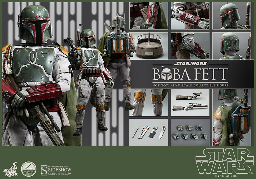HOT TOYS BOBA FETT STAR WARS RETURN OF THE JEDI 1/4 SCALE QS003