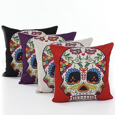 sugar skull pillow case