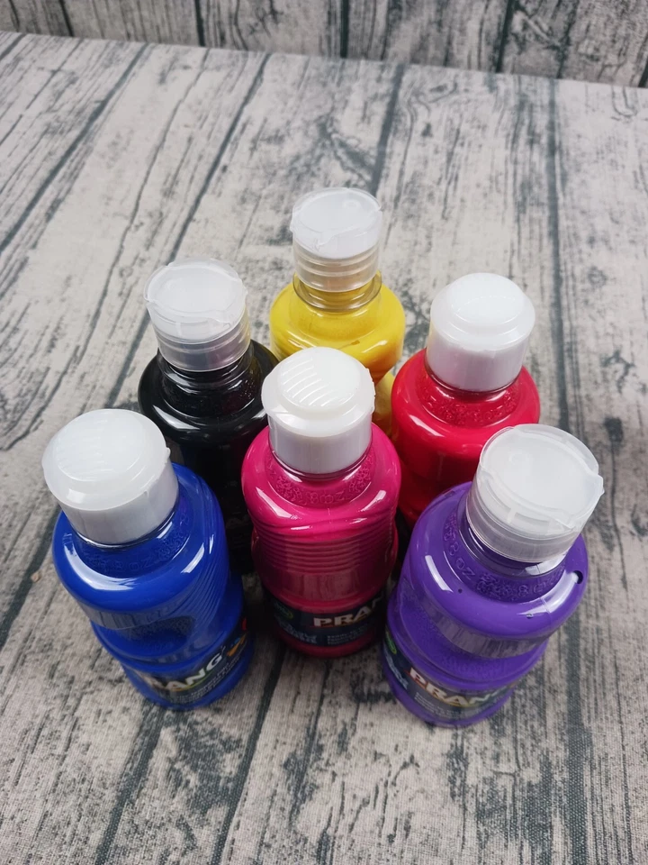 Lote de (9) botellas de pintura al temple Prang lista para usar colores surtidos Foto 2 de 3
