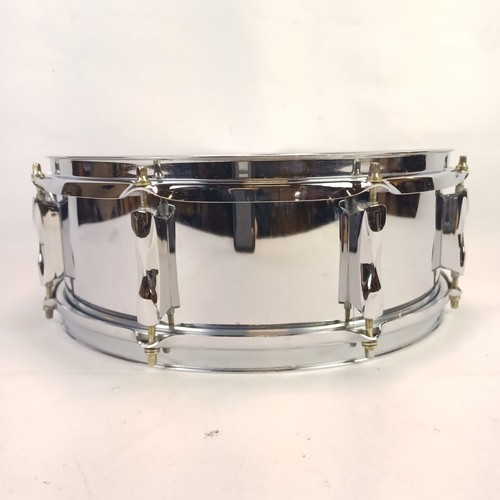 Premier 5x14"Snare Drum Chrome Steel Model 1005 8Lug England Everplay Vintage70s - Picture 6 of 13