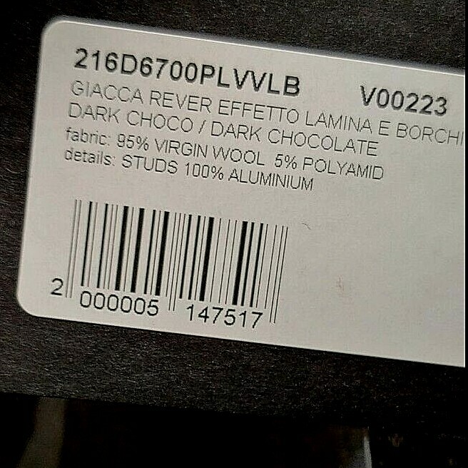 Avant Toi Giacca Rever Effetto Lamino Borchie Blazer, Size XS