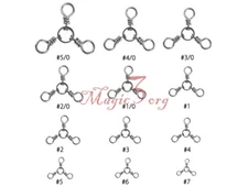 50-100pcs Three Way Swivel Snap Assorted Ultra-Strong Saltwater Fishing 7-143LB